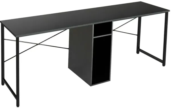 79 Inches Multifunctional Office Desk for 2 Person with Storage