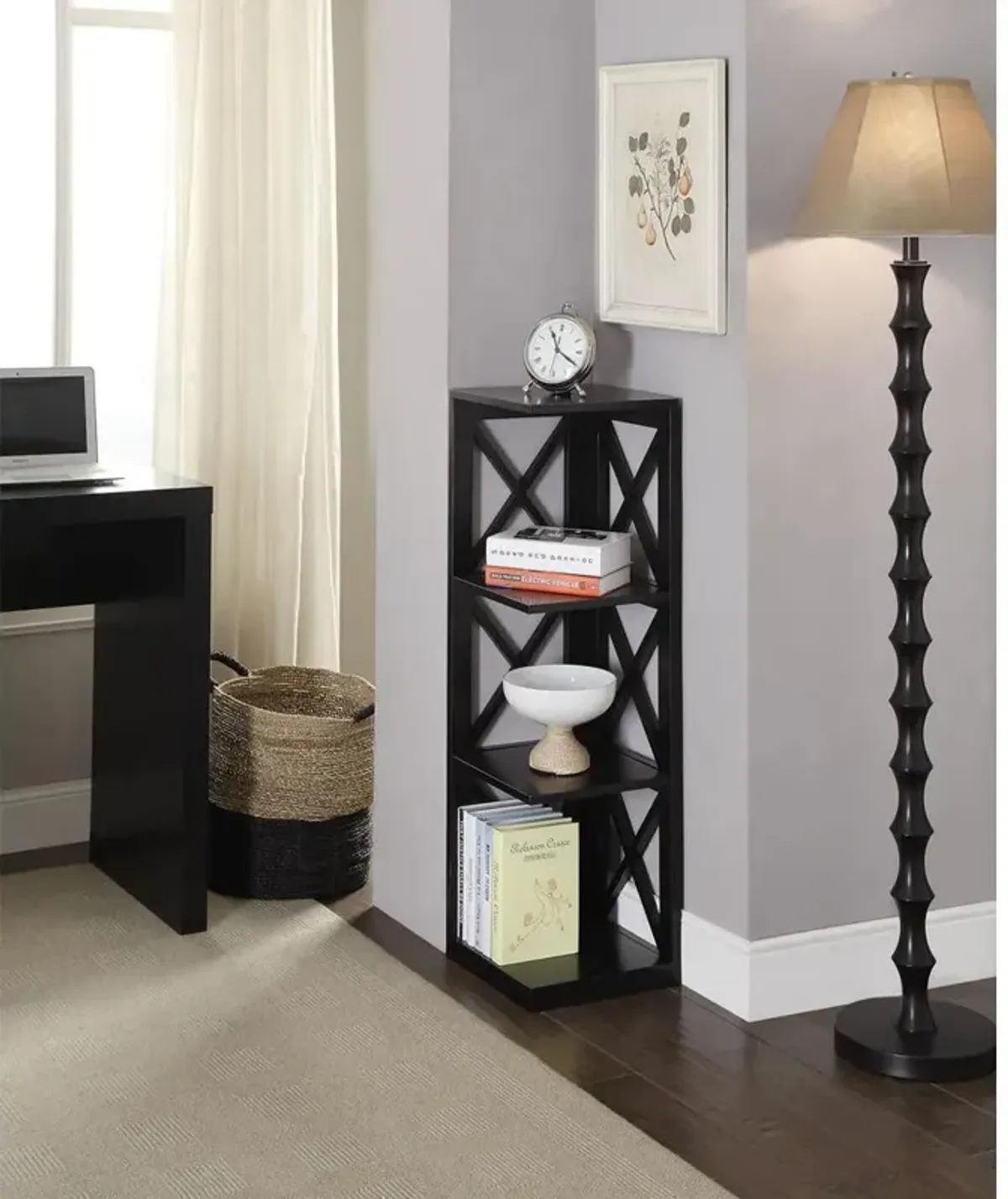 Convience Concept, Inc. Oxford 3 Tier Corner Bookcase