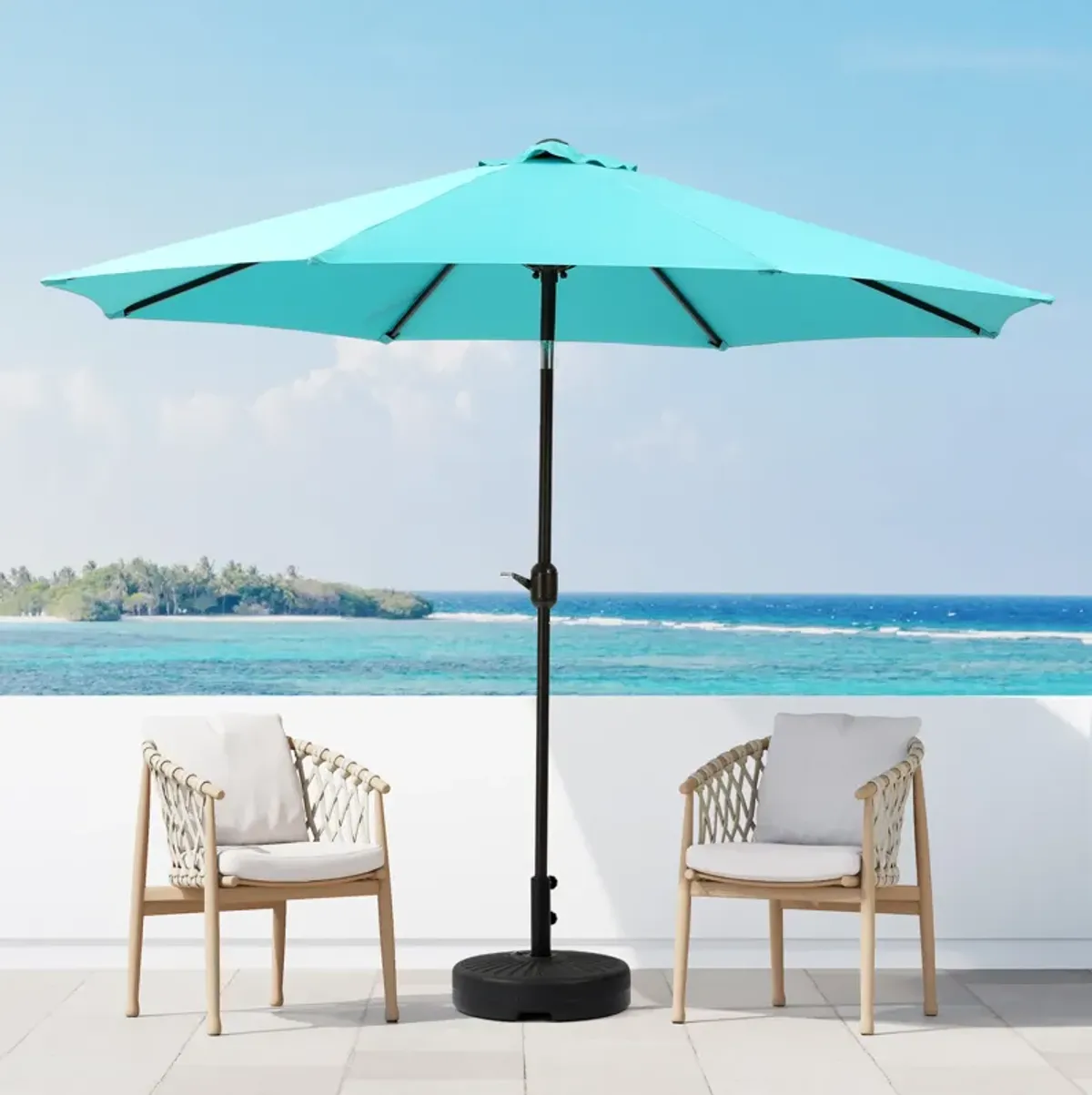 WestinTrends Westintrends 9 ft. Patio Table Umbrella with tilt and crank features