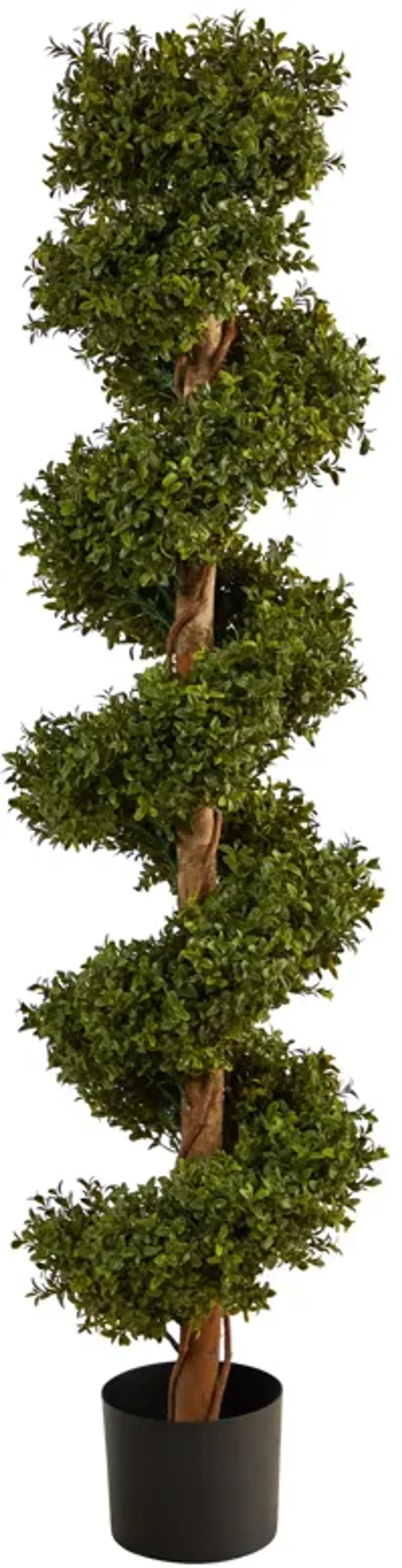 HomPlanti 5 Feet Boxwood Spiral Topiary Artificial Tree (Indoor/Outdoor)