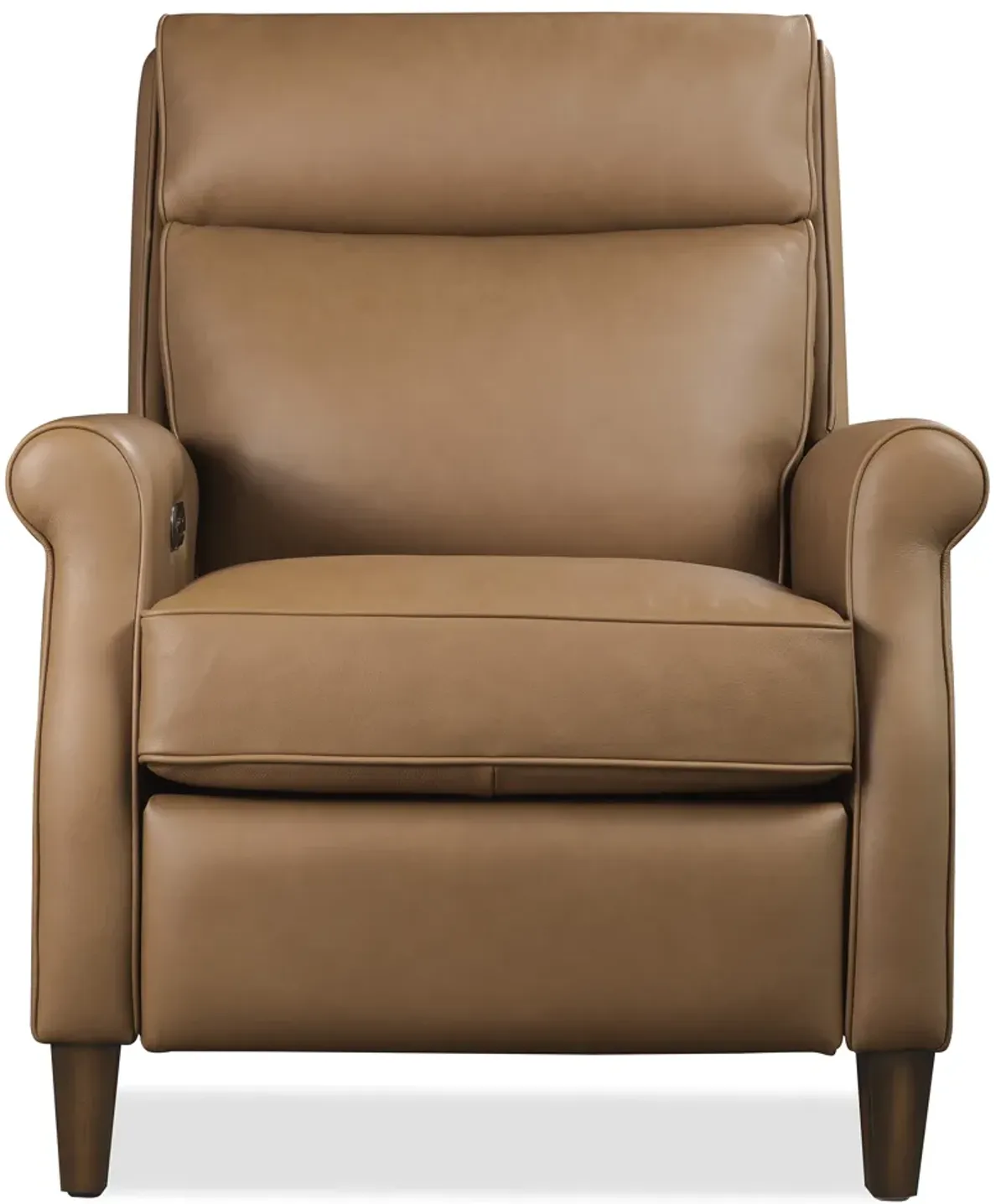 Randall Billows Caramel Power Recliner with Pop-Up Headrest