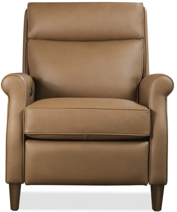 Randall Billows Caramel Power Recliner with Pop-Up Headrest