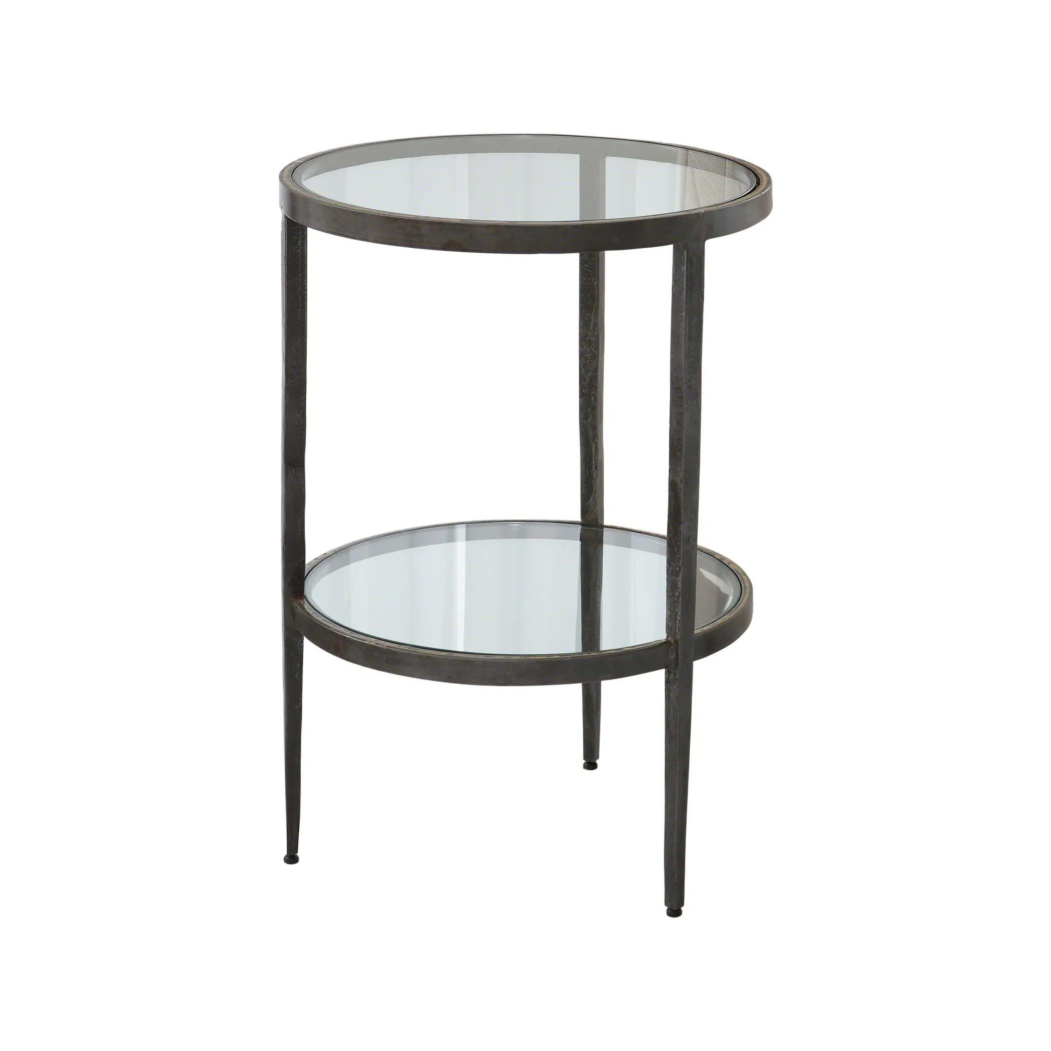 Laforge Two-Tier Side Table- Silver