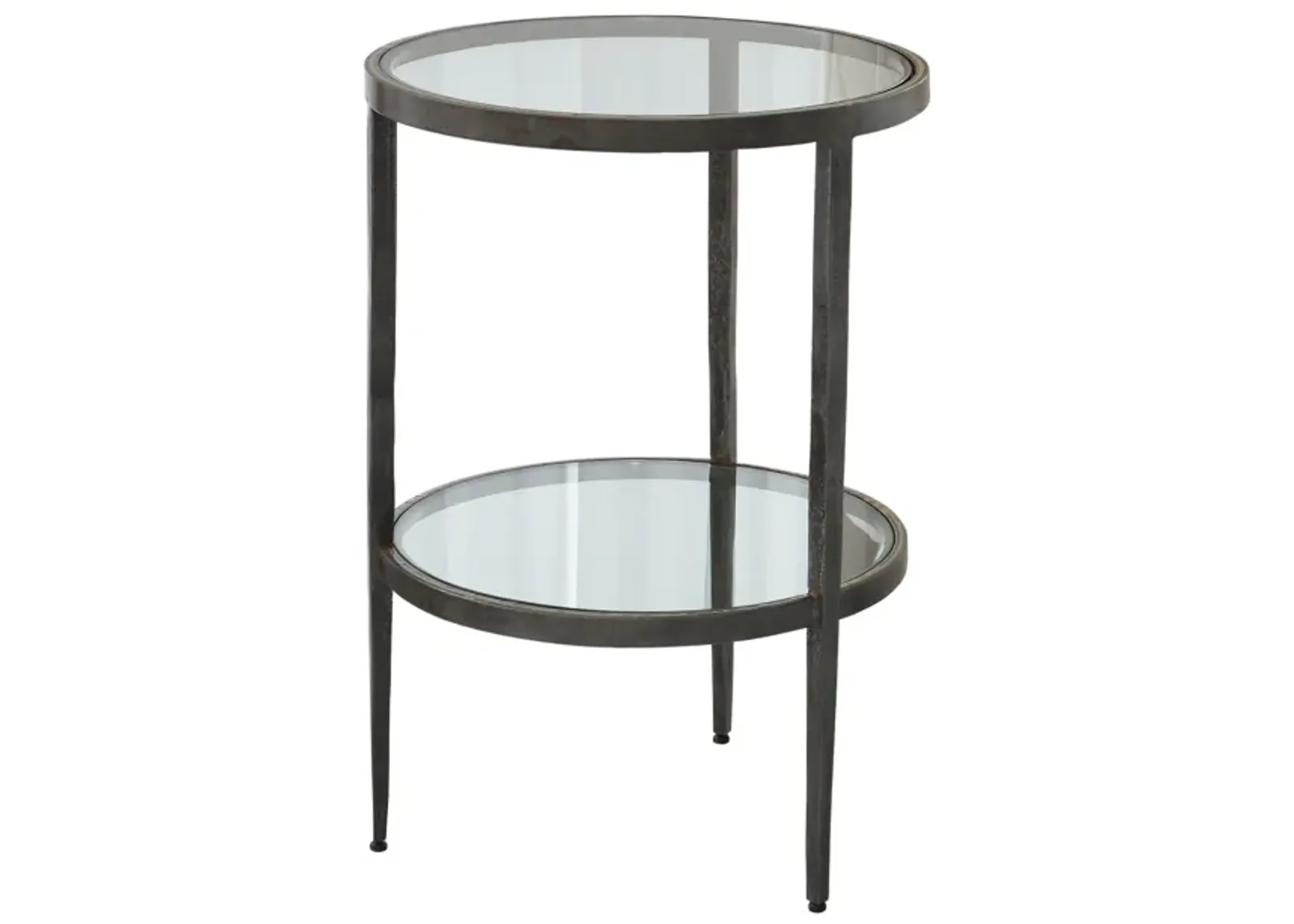 Laforge Two-Tier Side Table- Silver