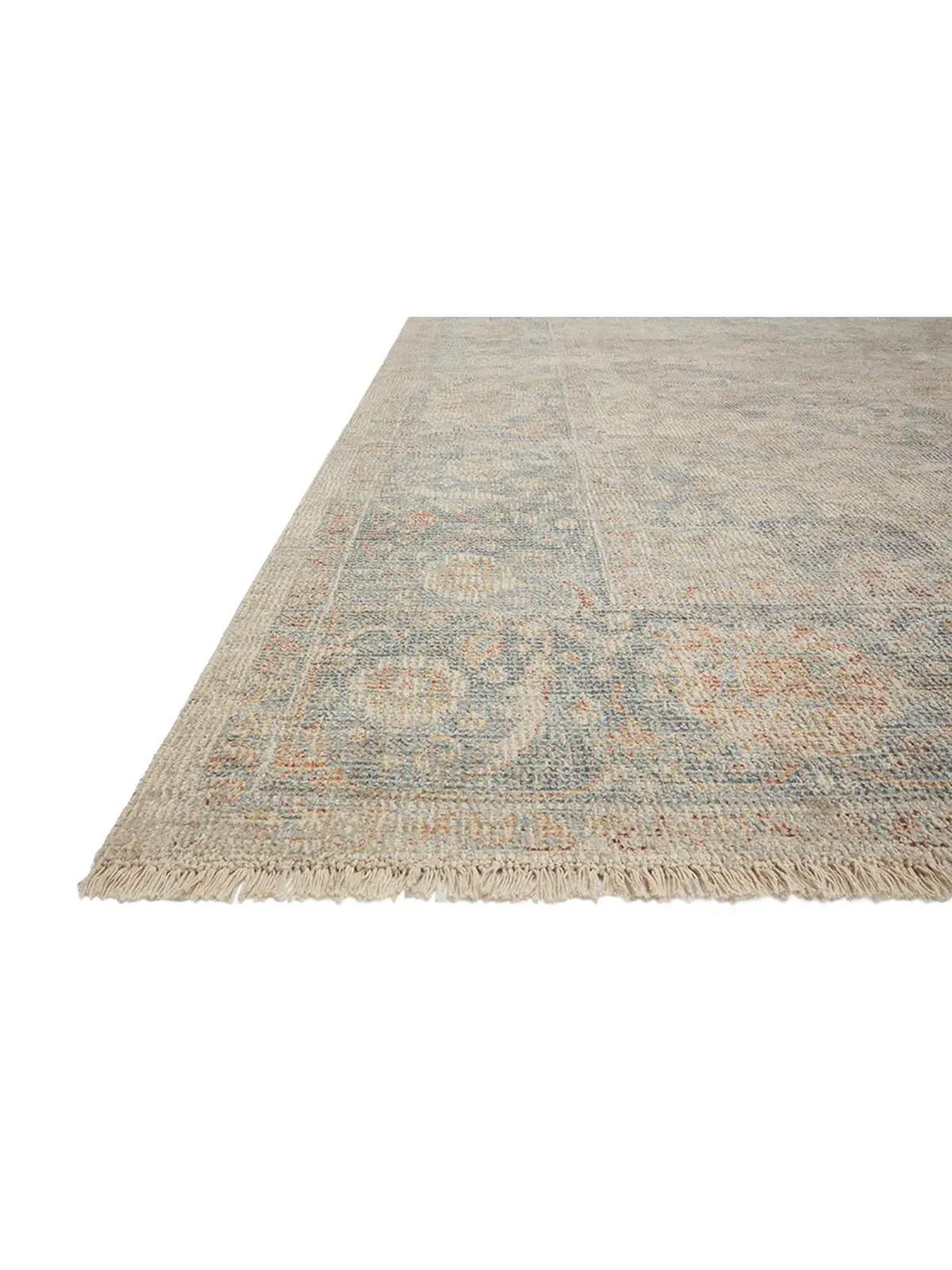 Priya PRY08 Bone/Bluestone 2'3" x 3'9" Rug