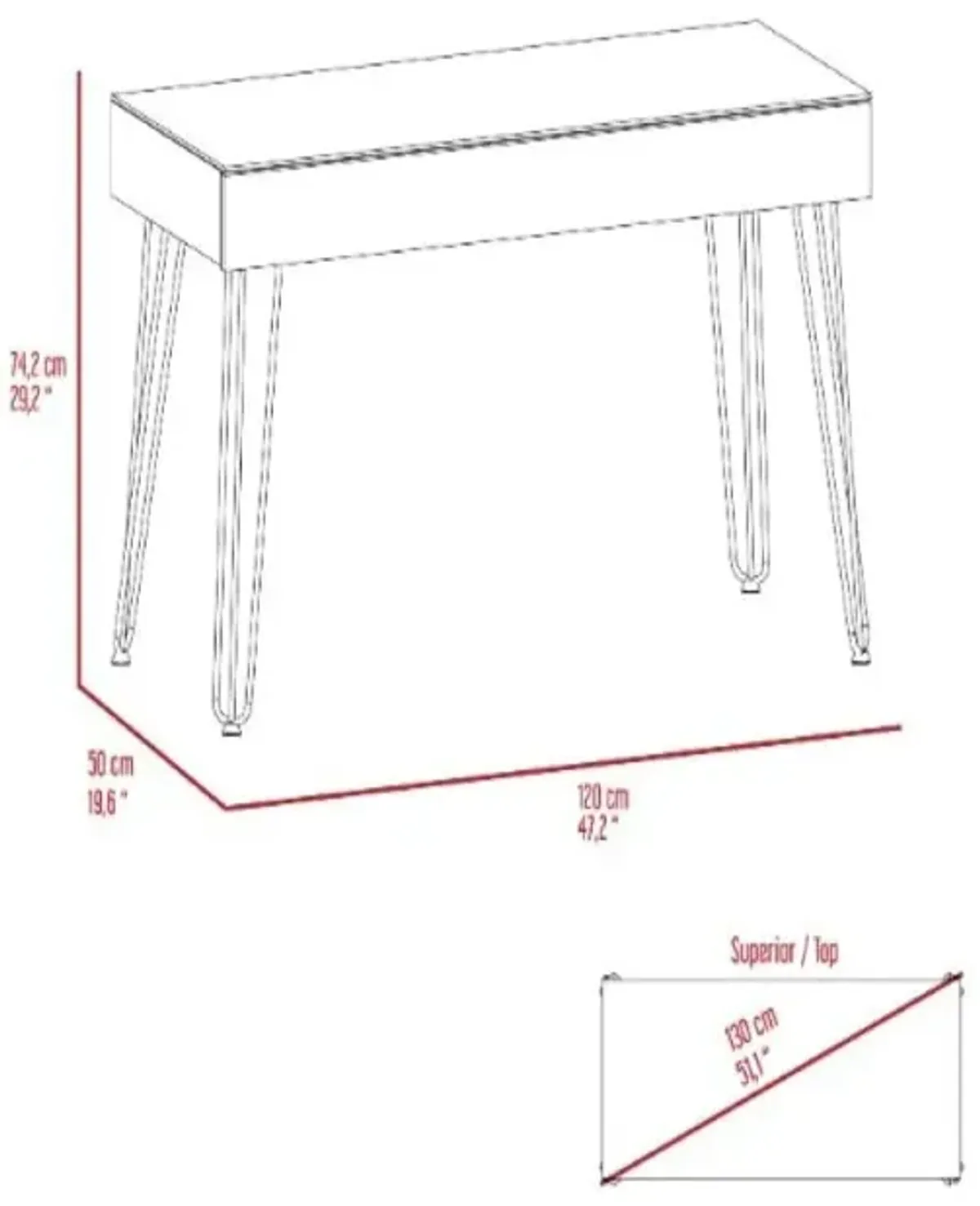 120 Drawer Desk Rolo, Office, Mahogany