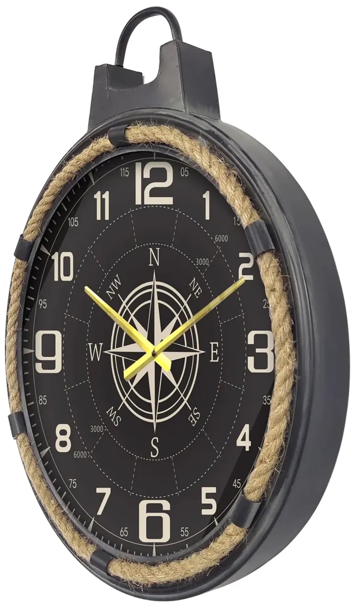 Sisal Rope Style Metal Wall Clock