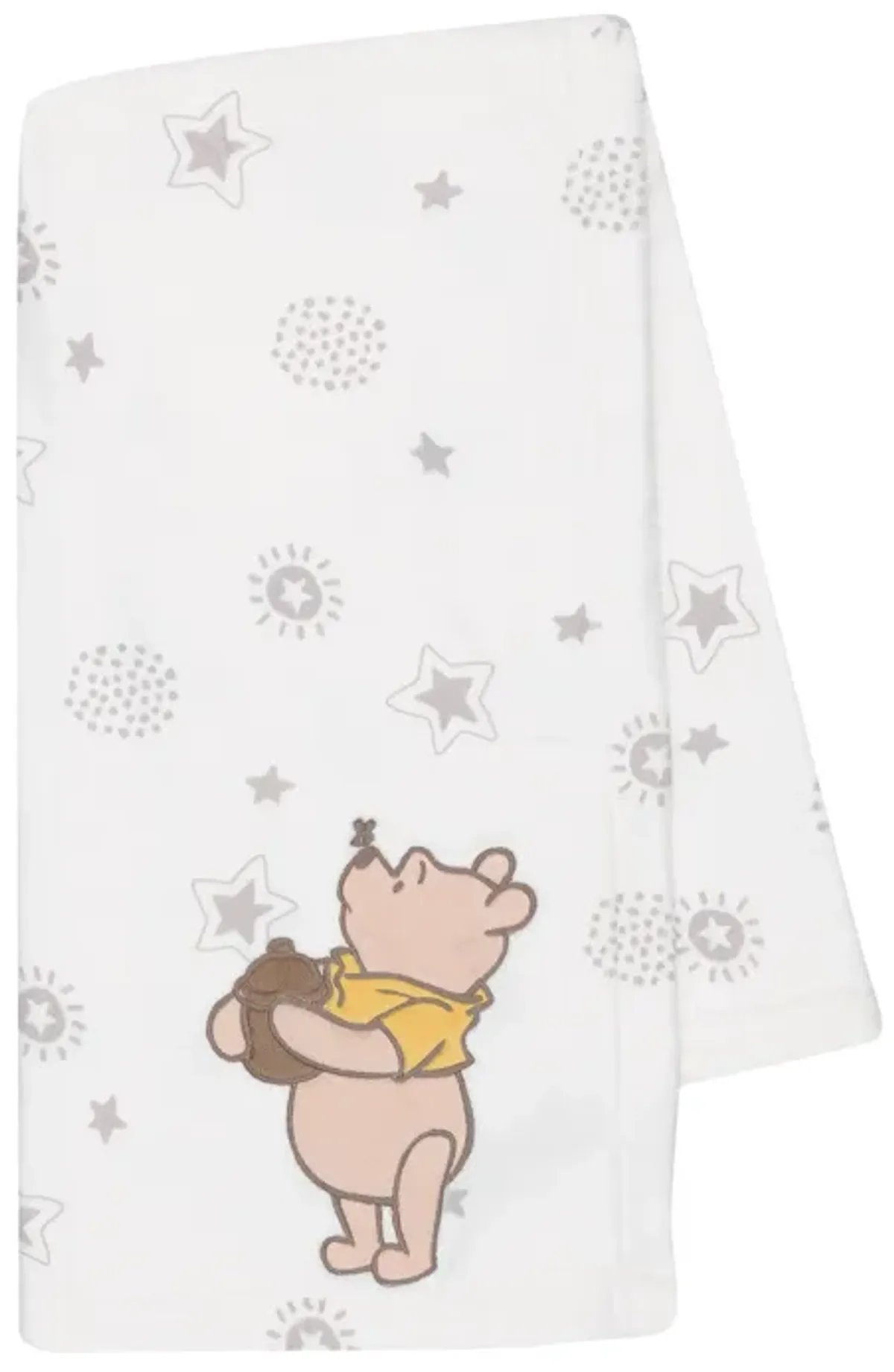 Lambs & Ivy Disney Baby WINNIE THE POOH Cream Fleece Appliqued Baby Blanket