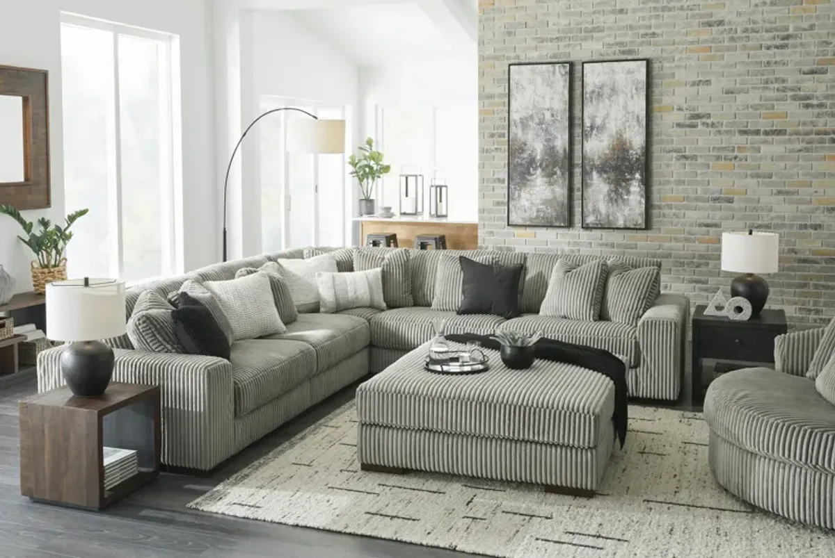 Lindyn Five-Piece Sectional and Ottoman Set