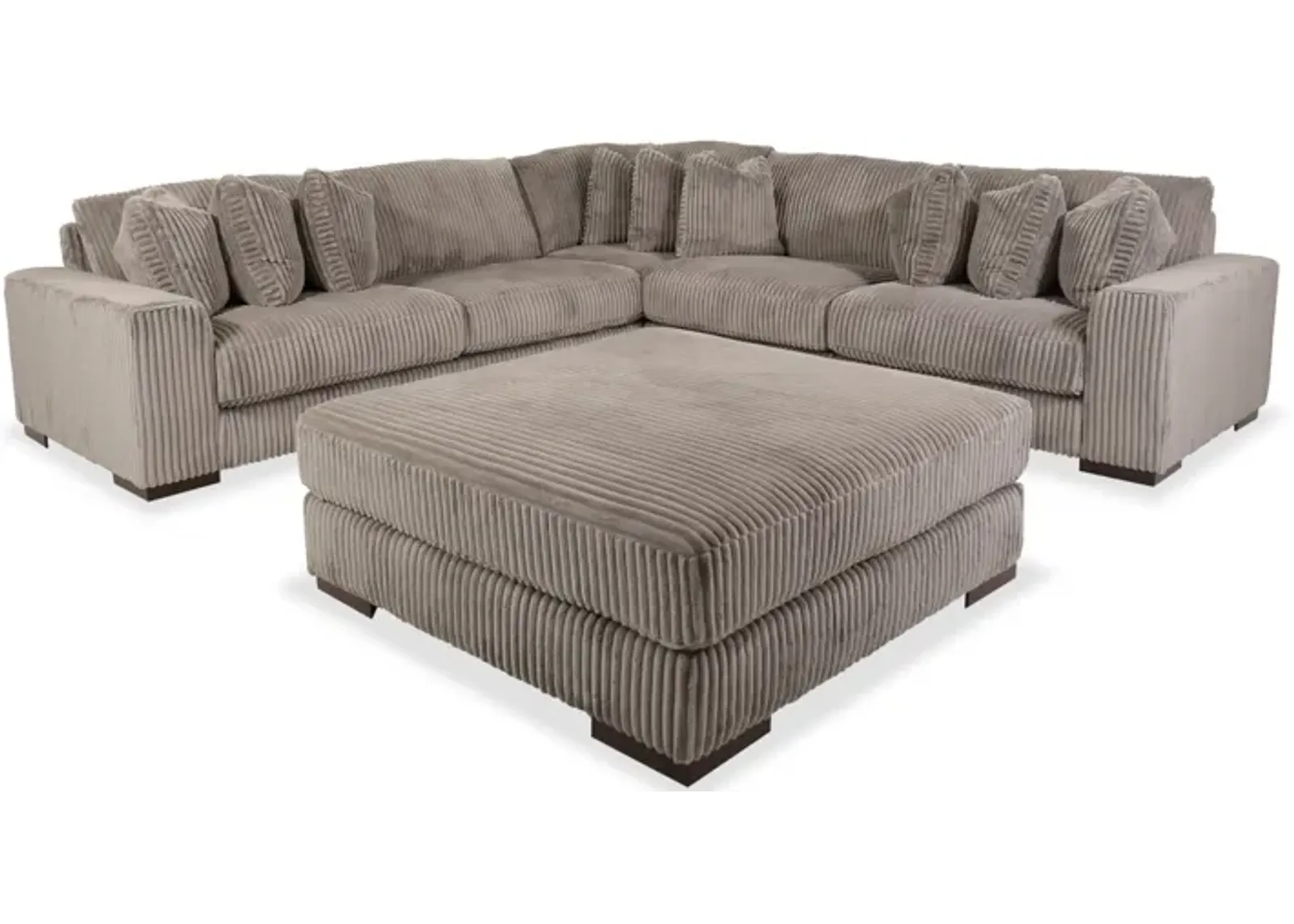 Lindyn Five-Piece Sectional and Ottoman Set