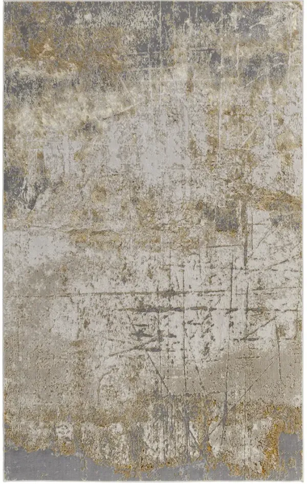 Aura 39LNF 6'7" x 9'6" Ivory/Brown/Gray Rug