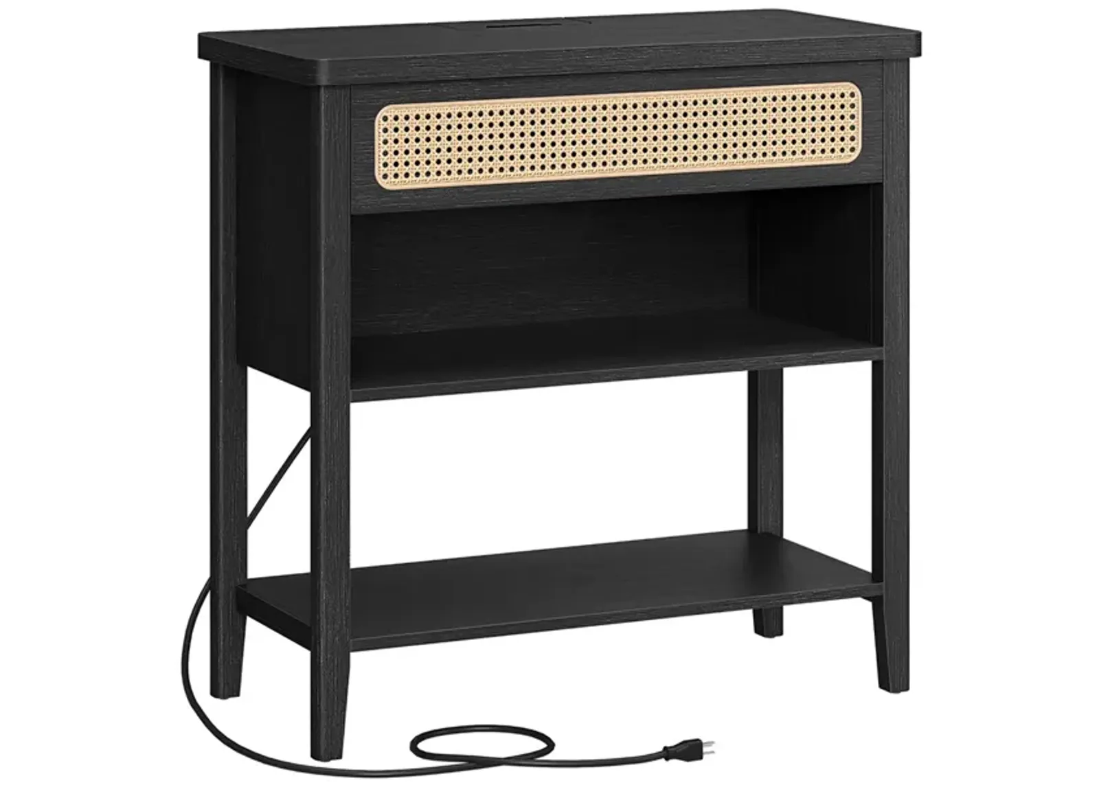 Console Table with Built-In Power Outlets – Modern Entryway Charging Station