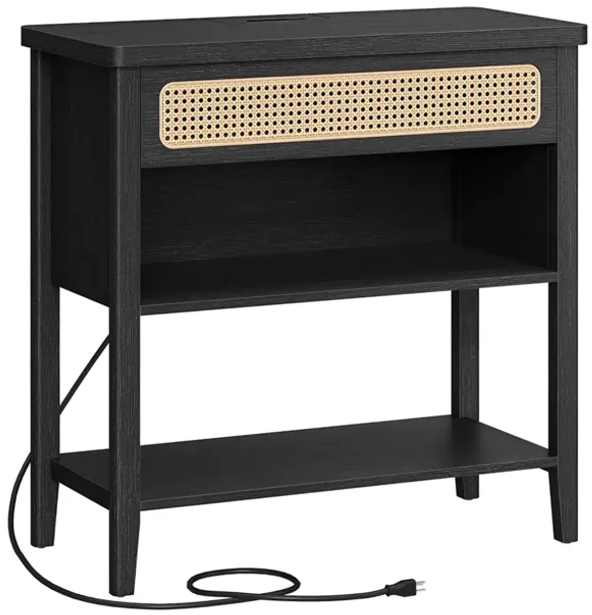 Console Table with Built-In Power Outlets – Modern Entryway Charging Station