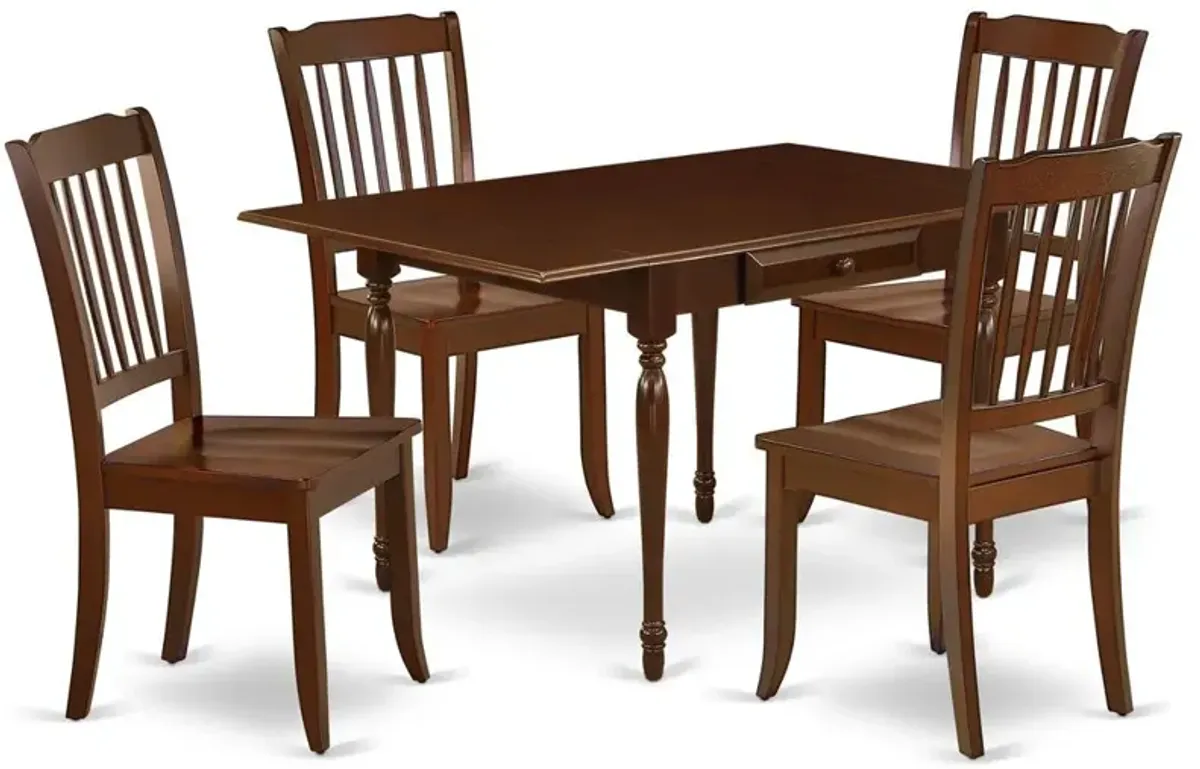 Dining Room Set Mahogany, MZDA5-MAH-W