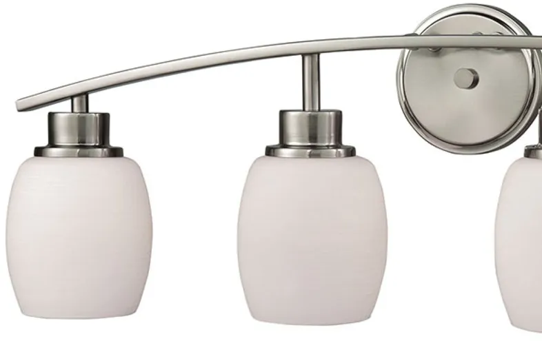 Casual Mission 28'' Wide 4-Light Nickel Vanity Light