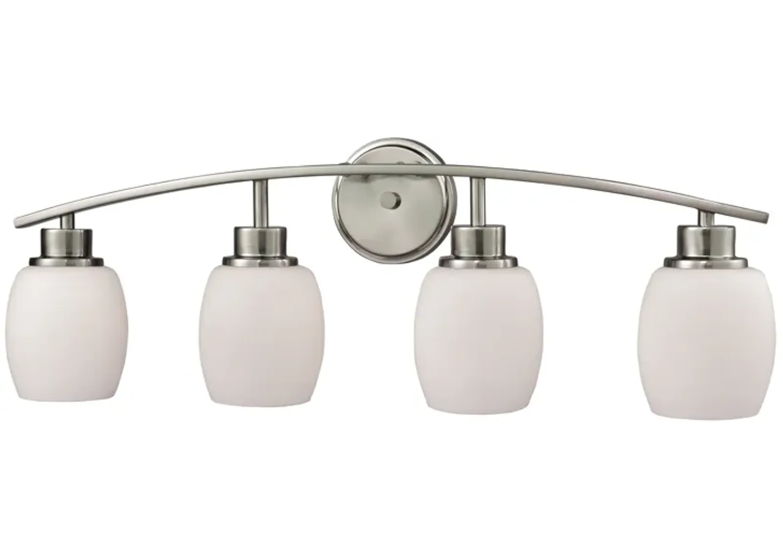 Casual Mission 28'' Wide 4-Light Nickel Vanity Light