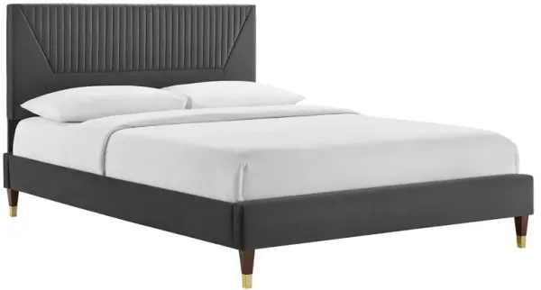 Modway - Yasmine Channel Tufted Performance Velvet Queen Platform Bed