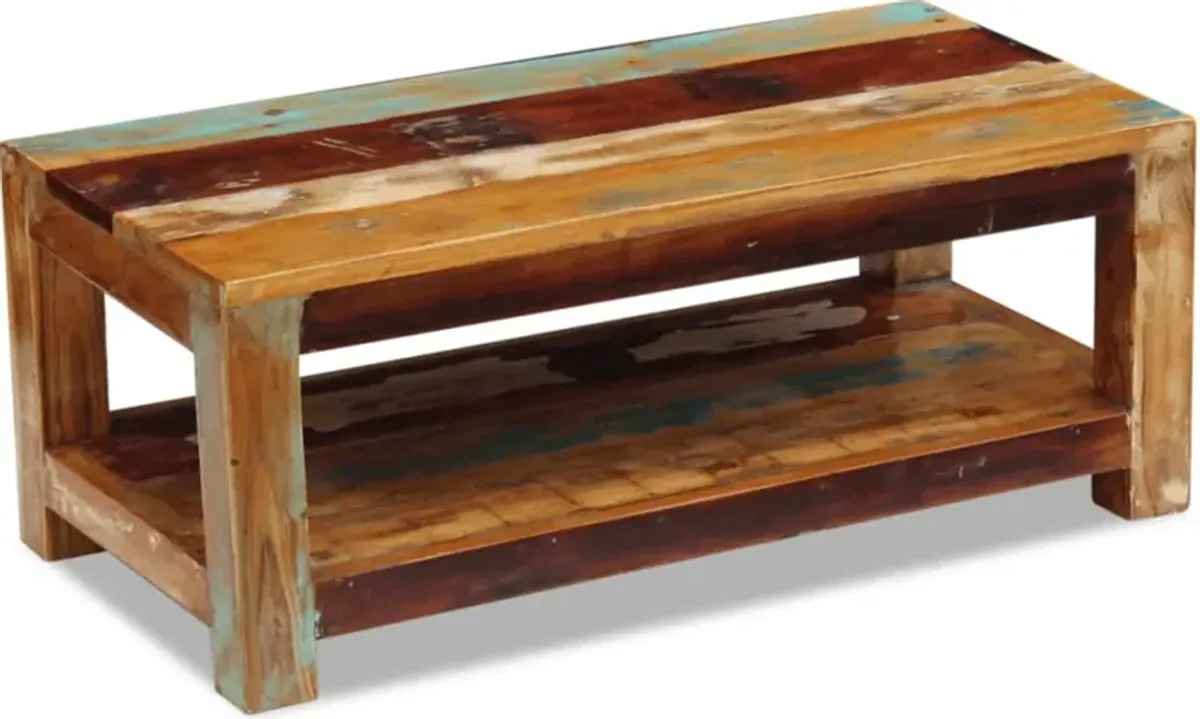 vidaXL Coffee Table Solid Reclaimed Wood 35.4"x17.7"x13.8"