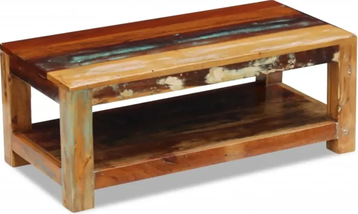 vidaXL Coffee Table Solid Reclaimed Wood 35.4"x17.7"x13.8"