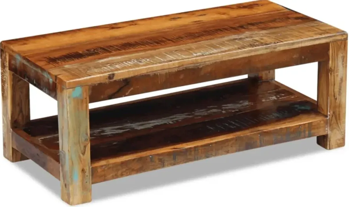 vidaXL Coffee Table Solid Reclaimed Wood 35.4"x17.7"x13.8"