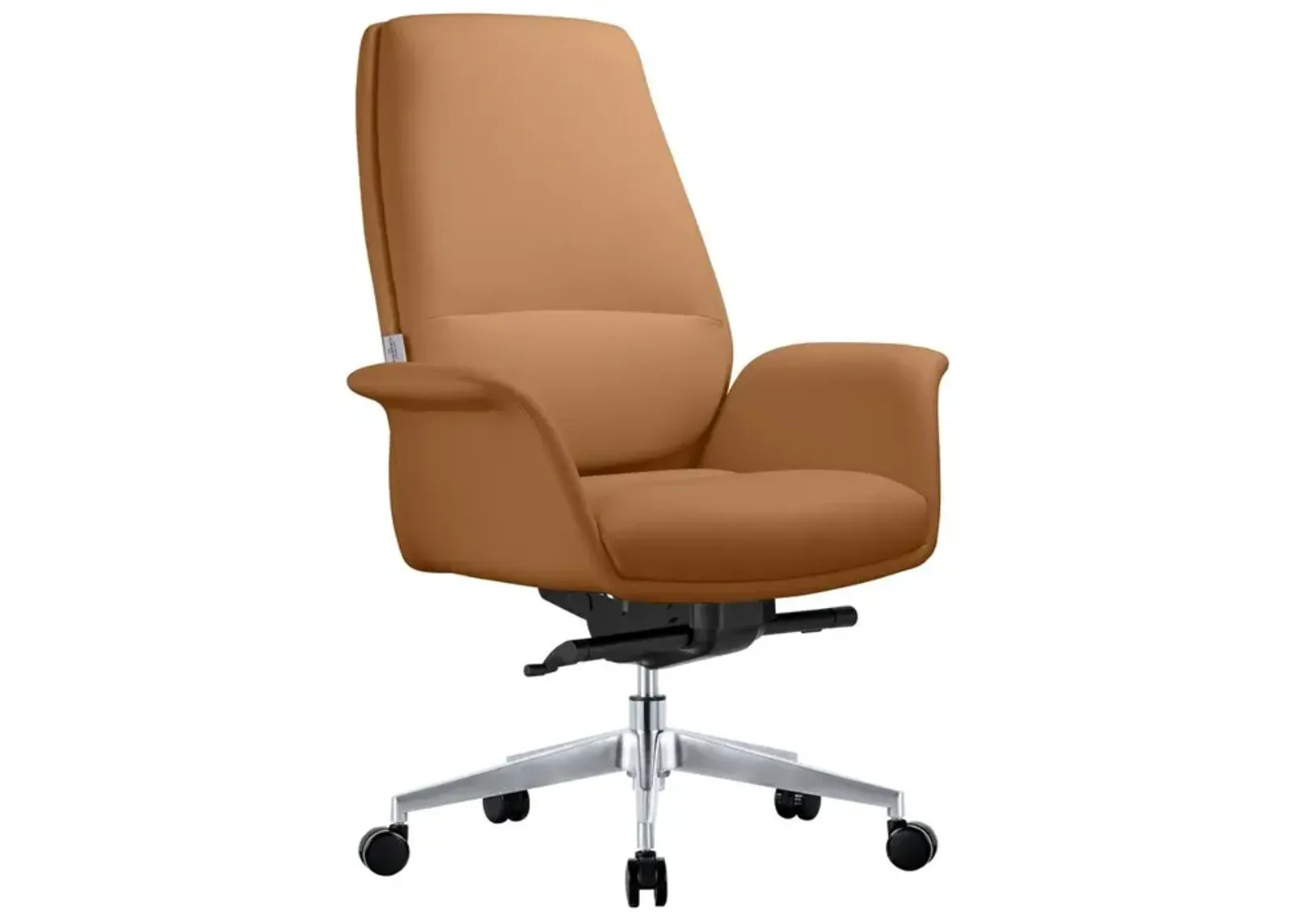 LeisureMod Summit Series Office Chair In Acorn BrownLeather