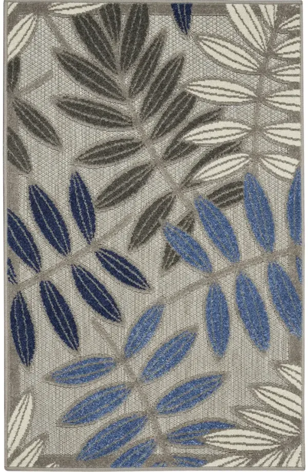 Aloha ALH18 Gray/Blue 3'6" x 5'6" Rug