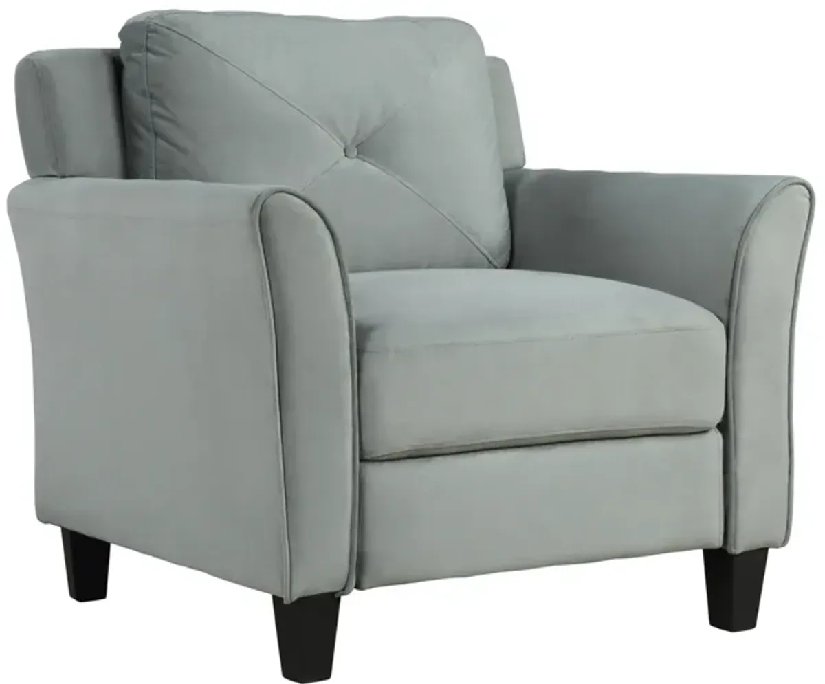 Button Tufted 3 Piece Chair Loveseat Sofa Set