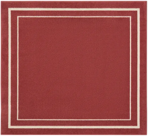 Nourison Essentials NRE02 Brick/Ivory 5' x Square Rug