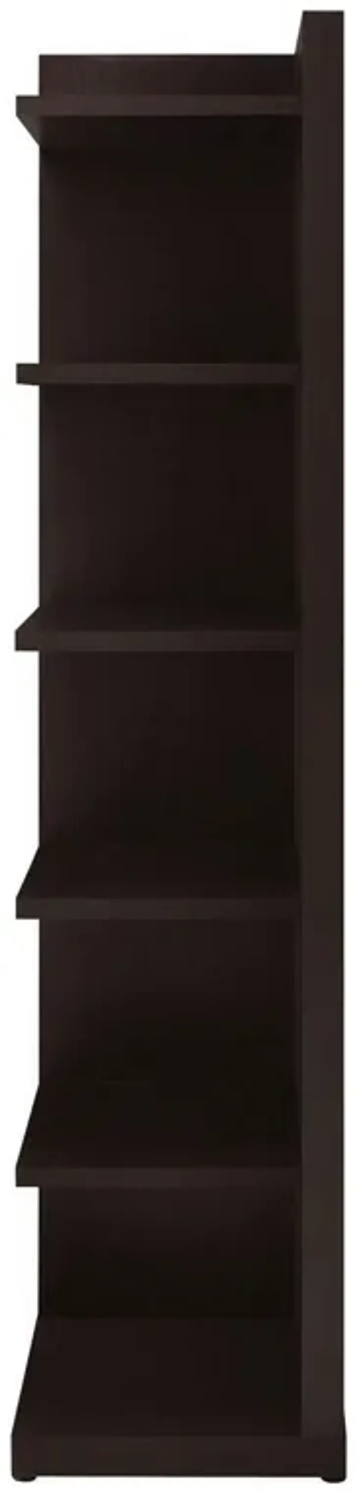 Radiant Brown Wooden Corner Bookcase-Benzara