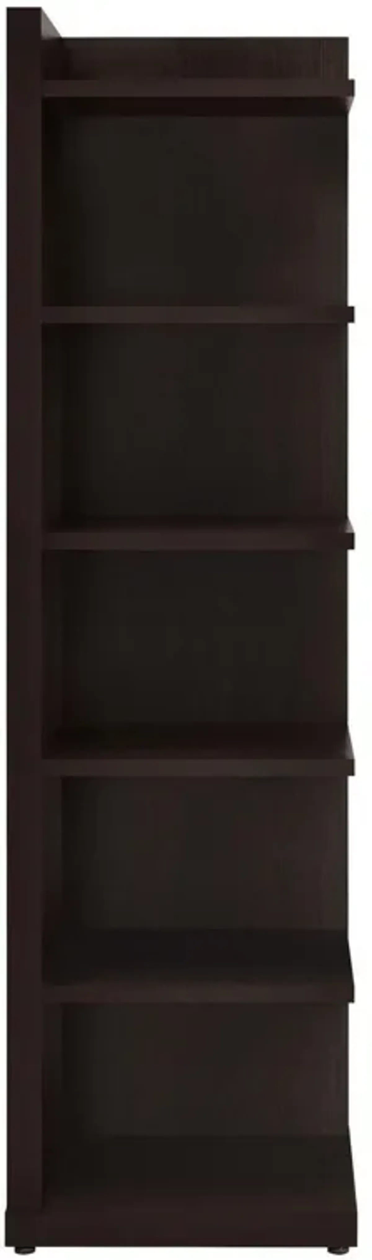 Radiant Brown Wooden Corner Bookcase-Benzara