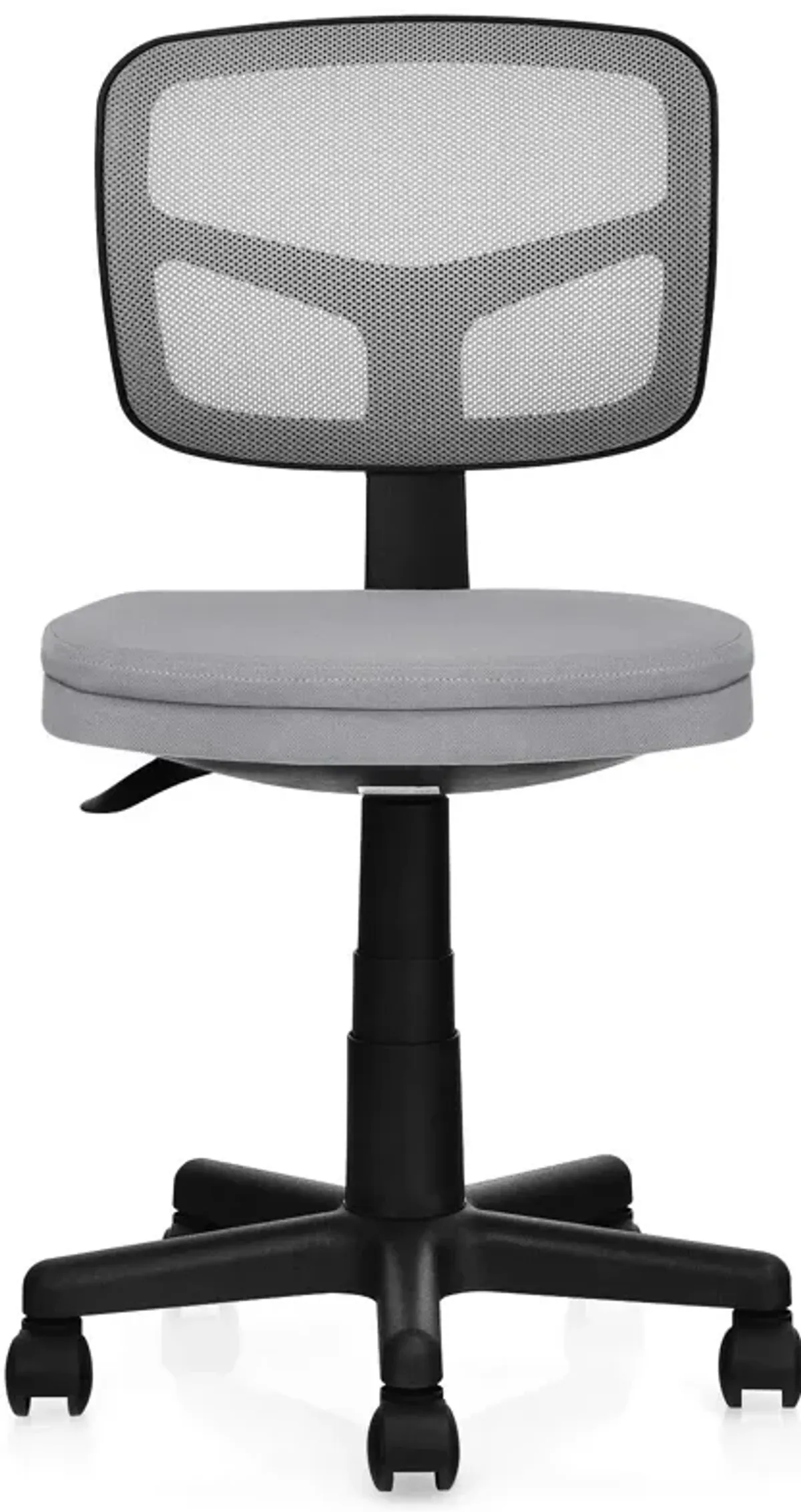 Armless Computer Chair with Height Adjustment and Breathable Mesh for Home Office