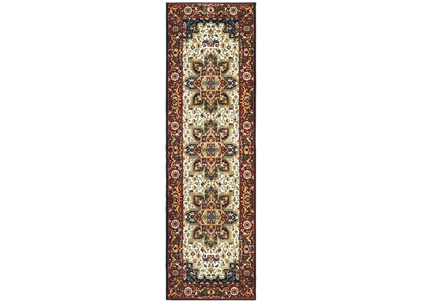 Kashan 2'3" x 7'6" Red Rug