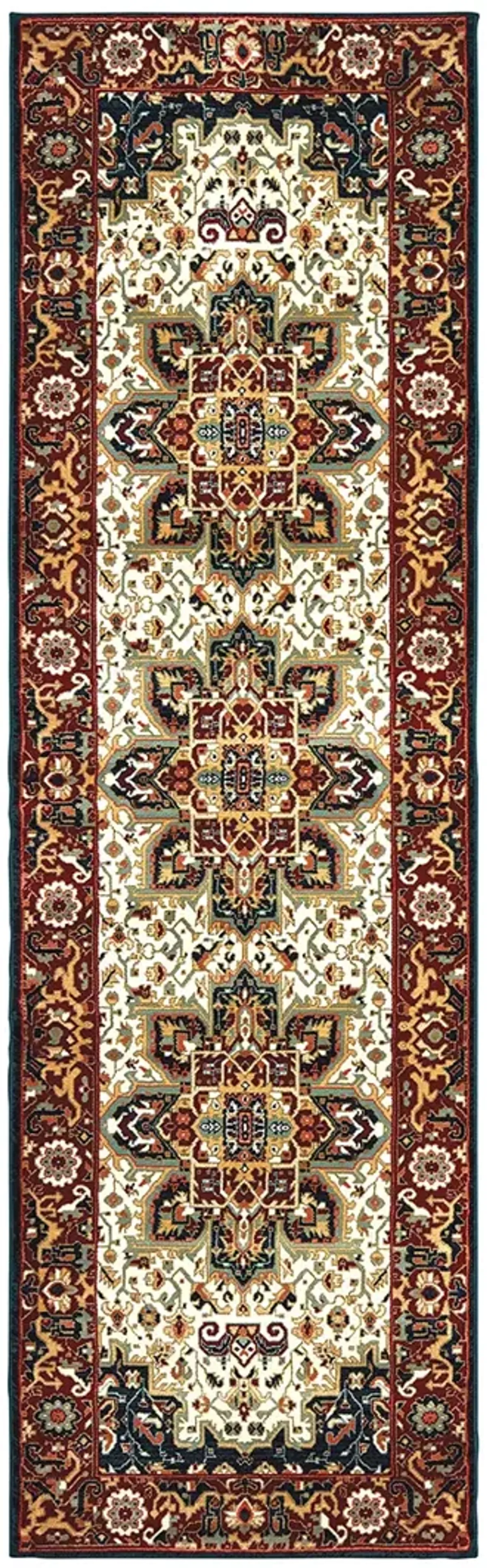 Kashan 2'3" x 7'6" Red Rug