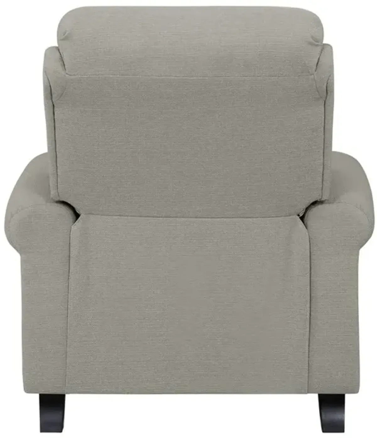 ProLounger Bustle-Back Pushback Recliner with Nailheads in Dove Grey Linen