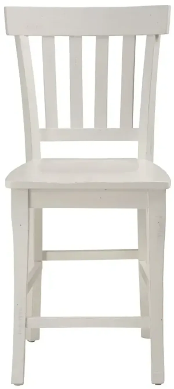 Jofran Madaket Rustic Solid Reclaimed Pine Slat Back Bar Stool (Set of 2)