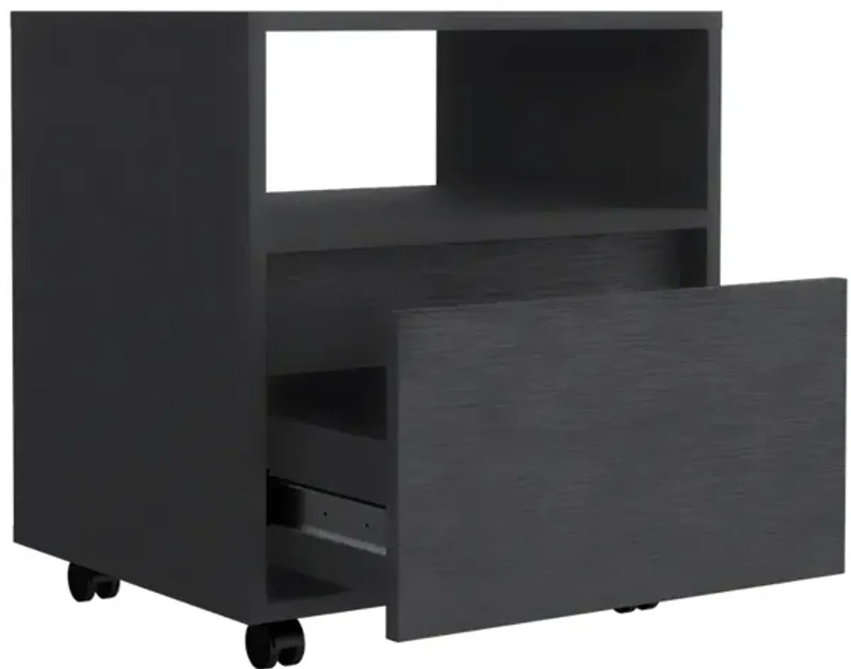 Nightstand Munyochi, Bedroom, Black