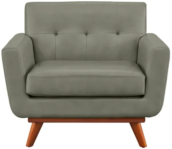 Lyon Smoke Grey Leather Chair