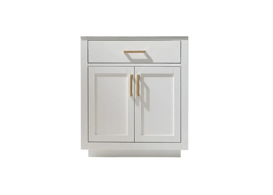 Altair 30 Single Bathroom Vanity Cabinet Only in White without Countertop and Mirror