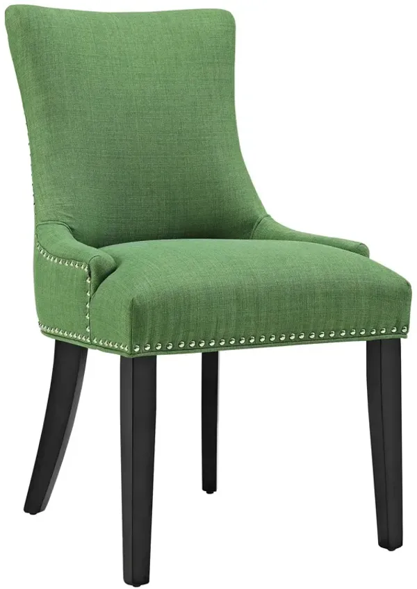 Modway Marquis Modern Upholstered Fabric Dining Chair with Nailhead Trim in Kelly Green