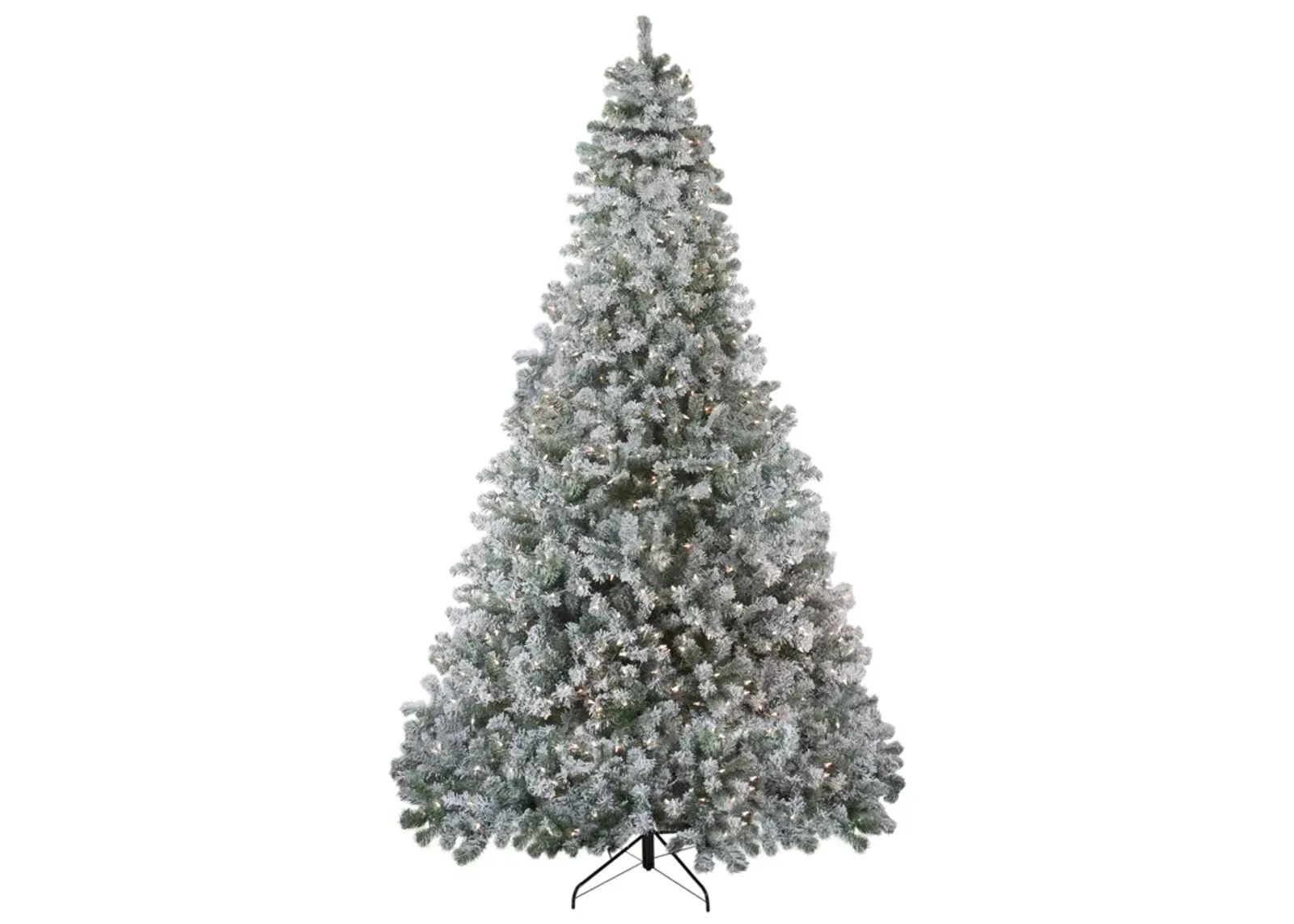 9' Pre-Lit Flocked Winema Pine Artificial Christmas Tree - Clear Lights