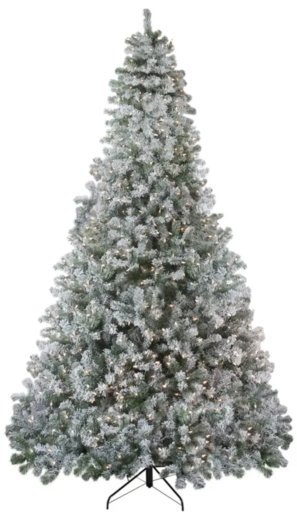 9' Pre-Lit Flocked Winema Pine Artificial Christmas Tree - Clear Lights