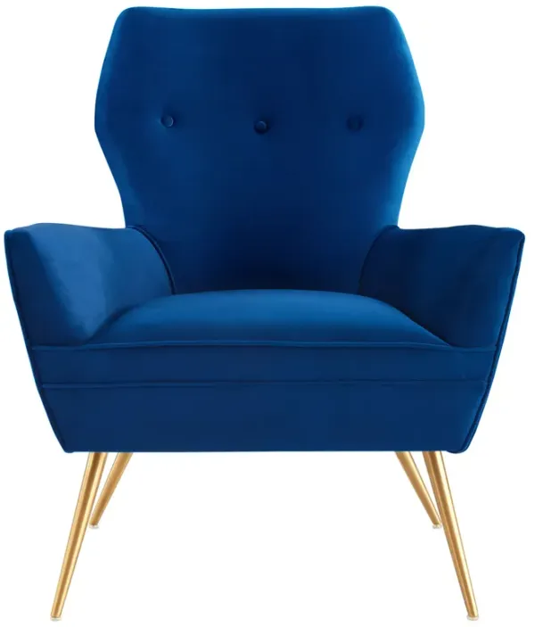 Renata Button Tufted Performance Velvet Armchair