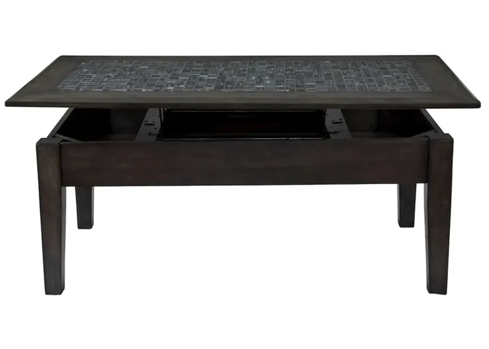 Jofran Baroque 48 Lift Top Coffee Table with Mosaic Tile Inlay