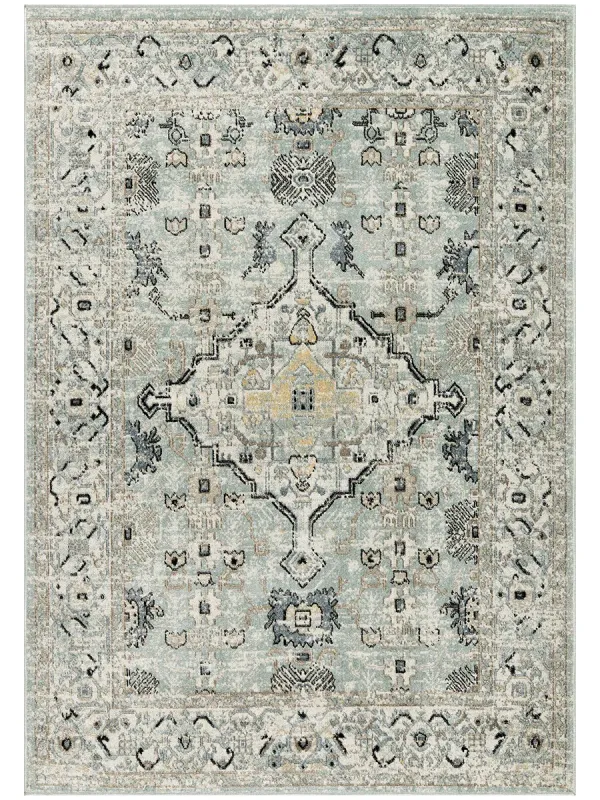 Washable Decor WSD12 Blue/Taupe 9' x 12' Rug