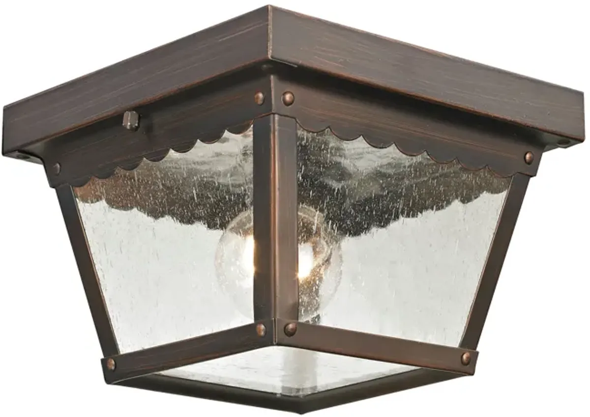 Springfield 8'' Wide 1-Light Bronze Outdoor Flush Mount