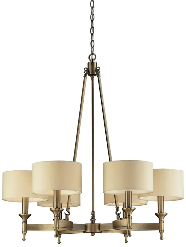 Pembroke 31'' Wide 6-Light Brass Chandelier