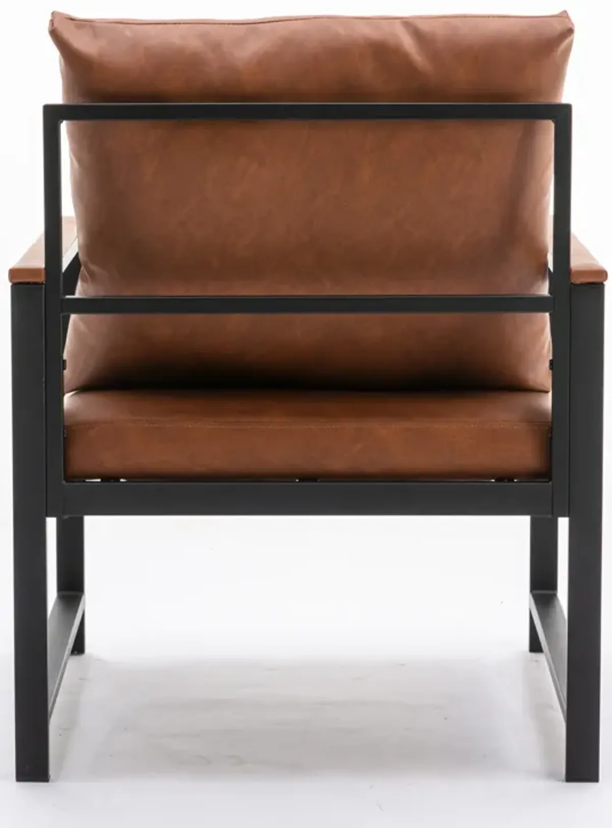 Merax Modern PU Leather Metal Frame Accent Chair