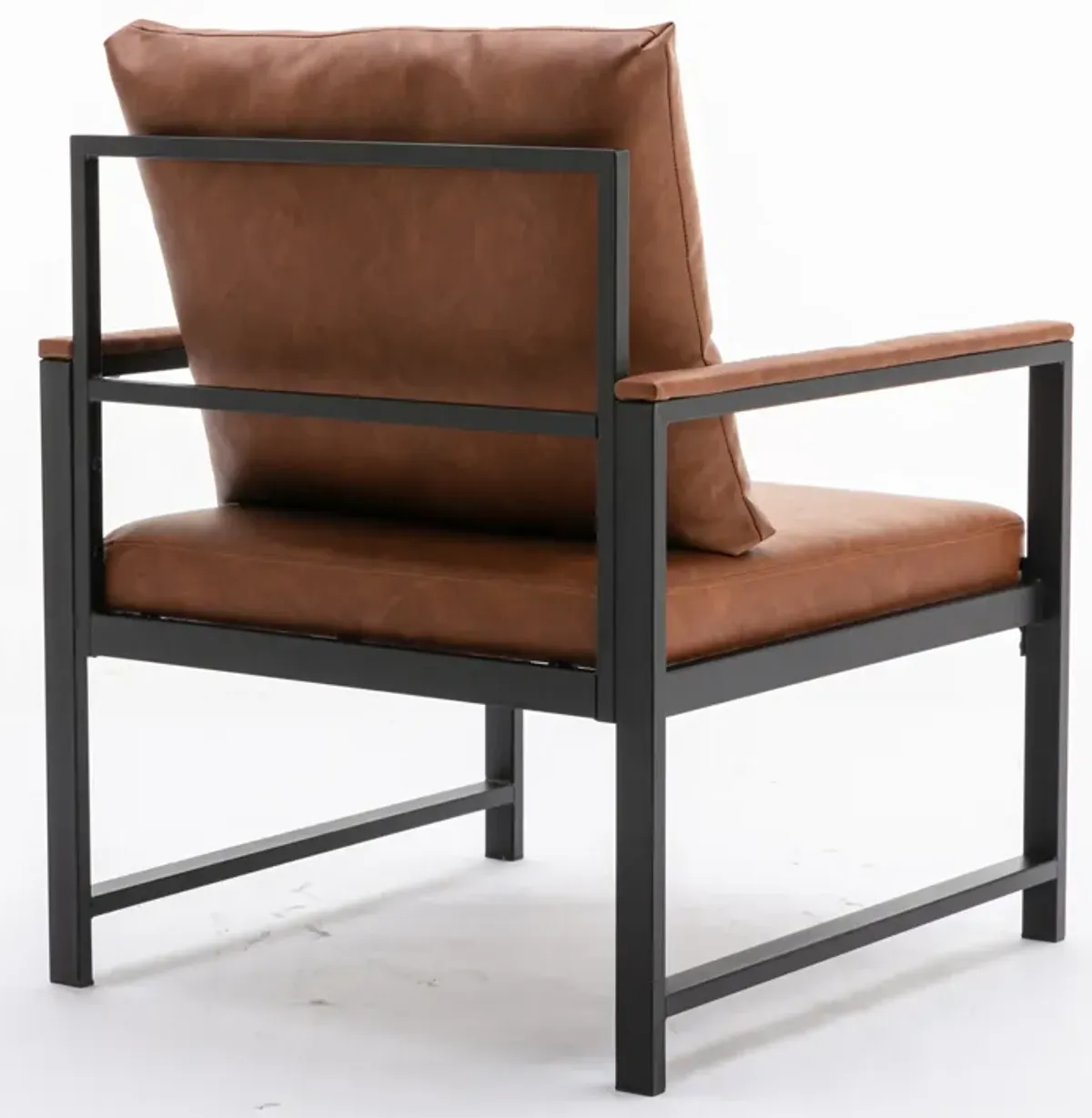 Merax Modern PU Leather Metal Frame Accent Chair