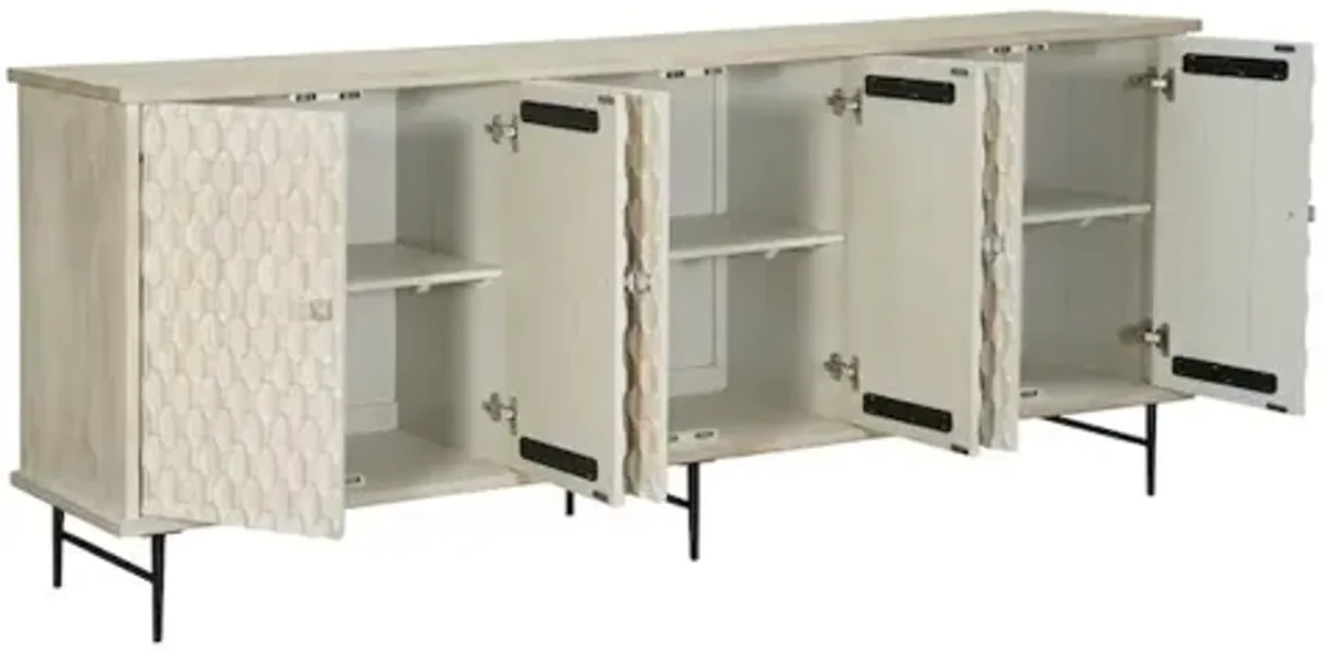 Taran Designs Renith 6-door Solid Wood Sideboard