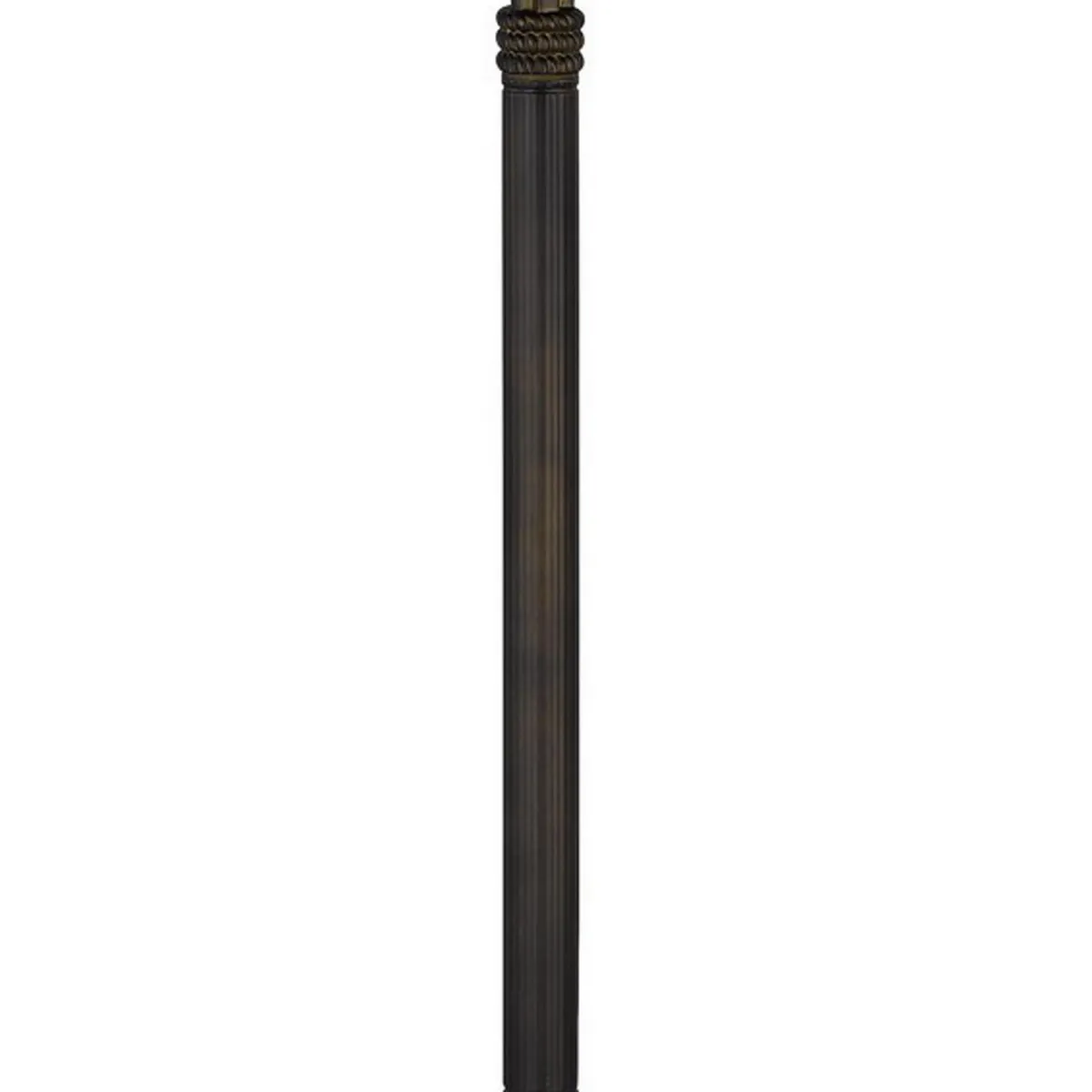 Xia 61 Inch Tiffany Style Vintage Floor Lamp, Glass Shade, Antique Bronze-Benzara